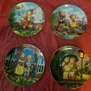Four 8" Little Companions  Hummel Plates